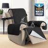 imageHVERSAILTEX 100 Waterproof Recliner Chair Cover NonSlip Reclining Cover for Recliner Chair Washable Dog Chair Cover Stay in Place Ideal Furniture Protector with Elastic Straps Recliner BlackBlack