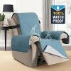 imageHVERSAILTEX 100 Waterproof Recliner Chair Cover NonSlip Reclining Cover for Recliner Chair Washable Dog Chair Cover Stay in Place Ideal Furniture Protector with Elastic Straps Recliner BlackSmoke Blue