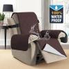 imageHVERSAILTEX 100 Waterproof Recliner Chair Cover NonSlip Reclining Cover for Recliner Chair Washable Dog Chair Cover Stay in Place Ideal Furniture Protector with Elastic Straps Recliner BlackBrown
