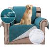 imageHVERSAILTEX 100 Waterproof Sofa Slipcover Washable Loveseat Cover for 2 Cushion Cover NonSlip Furniture Protector with Puppy Paw Silicone Backing Couch Cover for Pets Dogs Loveseat BlackDark Teal