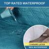 imageHVERSAILTEX 100 Waterproof Sofa Slipcover Washable Loveseat Cover for 2 Cushion Cover NonSlip Furniture Protector with Puppy Paw Silicone Backing Couch Cover for Pets Dogs Loveseat BlackDark Teal