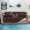 imageHVERSAILTEX 100 Waterproof Sofa Slipcover Washable Loveseat Cover for 2 Cushion Cover NonSlip Furniture Protector with Puppy Paw Silicone Backing Couch Cover for Pets Dogs Loveseat BlackBrown
