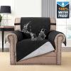 imageHVERSAILTEX 100 Waterproof Sofa Slipcover Washable Loveseat Cover for 2 Cushion Cover NonSlip Furniture Protector with Puppy Paw Silicone Backing Couch Cover for Pets Dogs Loveseat BlackBlack