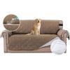 imageHVERSAILTEX 100 Waterproof Sofa Slipcover Washable Loveseat Cover for 2 Cushion Cover NonSlip Furniture Protector with Puppy Paw Silicone Backing Couch Cover for Pets Dogs Loveseat BlackBrown
