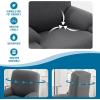 imageHVERSAILTEX 100 Waterproof Stretch Recliner Cover Electric Power Lift Recliner Chair Cover for Elderly People with Side Pocket Soft Thick Jacquard Medium Stone BlueGrey