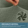 imageHVERSAILTEX 100 Waterproof Stretch Recliner Cover Electric Power Lift Recliner Chair Cover for Elderly People with Side Pocket Soft Thick Jacquard Medium Stone BlueSea Grass