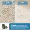 imageHVERSAILTEX 100 Waterproof Stretch Recliner Cover Electric Power Lift Recliner Chair Cover for Elderly People with Side Pocket Soft Thick Jacquard Medium Stone BlueIvory