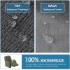 imageHVERSAILTEX 100 Waterproof Stretch Recliner Cover Electric Power Lift Recliner Chair Cover for Elderly People with Side Pocket Soft Thick Jacquard Medium Stone BlueGrey