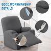 imageHVERSAILTEX 100 Waterproof Stretch Recliner Cover Electric Power Lift Recliner Chair Cover for Elderly People with Side Pocket Soft Thick Jacquard Medium Stone BlueGrey