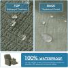 imageHVERSAILTEX 100 Waterproof Stretch Recliner Cover Electric Power Lift Recliner Chair Cover for Elderly People with Side Pocket Soft Thick Jacquard Medium Stone BlueSea Grass
