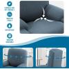 imageHVERSAILTEX 100 Waterproof Stretch Recliner Cover Electric Power Lift Recliner Chair Cover for Elderly People with Side Pocket Soft Thick Jacquard Medium Stone BlueStone Blue