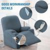 imageHVERSAILTEX 100 Waterproof Stretch Recliner Cover Electric Power Lift Recliner Chair Cover for Elderly People with Side Pocket Soft Thick Jacquard Medium Stone BlueStone Blue