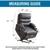 imageHVERSAILTEX 100 Waterproof Stretch Recliner Cover Electric Power Lift Recliner Chair Cover for Elderly People with Side Pocket Soft Thick Jacquard Medium Stone BluePale Oak