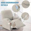 imageHVERSAILTEX 100 Waterproof Stretch Recliner Cover Electric Power Lift Recliner Chair Cover for Elderly People with Side Pocket Soft Thick Jacquard Medium Stone BluePale Oak