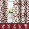 imageHVERSAILTEX Blackout Curtains Printed Design 84 Inch Length 2 Panels Set Thermal Insulated Curtains for Bedroom Living Room Geometric Modern Grommet Window Drapes  Taupe and BrownRed  Taupe