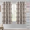imageHVERSAILTEX Blackout Curtains Printed Design 84 Inch Length 2 Panels Set Thermal Insulated Curtains for Bedroom Living Room Geometric Modern Grommet Window Drapes  Taupe and BrownBrown  Taupe