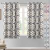 imageHVERSAILTEX Blackout Curtains Printed Design 84 Inch Length 2 Panels Set Thermal Insulated Curtains for Bedroom Living Room Geometric Modern Grommet Window Drapes  Taupe and BrownNavy  Gray