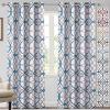 imageHVERSAILTEX Blackout Curtains Printed Design 84 Inch Length 2 Panels Set Thermal Insulated Curtains for Bedroom Living Room Geometric Modern Grommet Window Drapes  Taupe and BrownTeal  Taupe