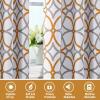 imageHVERSAILTEX Blackout Curtains Printed Design 84 Inch Length 2 Panels Set Thermal Insulated Curtains for Bedroom Living Room Geometric Modern Grommet Window Drapes  Taupe and BrownMustard  Gray