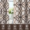 imageHVERSAILTEX Blackout Curtains Printed Design 84 Inch Length 2 Panels Set Thermal Insulated Curtains for Bedroom Living Room Geometric Modern Grommet Window Drapes  Taupe and BrownBrown  Taupe