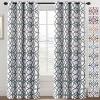 imageHVERSAILTEX Blackout Curtains Printed Design 84 Inch Length 2 Panels Set Thermal Insulated Curtains for Bedroom Living Room Geometric Modern Grommet Window Drapes  Taupe and BrownIvy  Gray