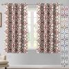 imageHVERSAILTEX Blackout Curtains Printed Design 84 Inch Length 2 Panels Set Thermal Insulated Curtains for Bedroom Living Room Geometric Modern Grommet Window Drapes  Taupe and BrownRed  Taupe