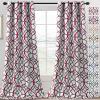 imageHVERSAILTEX Blackout Curtains Printed Design 84 Inch Length 2 Panels Set Thermal Insulated Curtains for Bedroom Living Room Geometric Modern Grommet Window Drapes  Taupe and BrownBurgundy  Gray