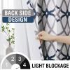 imageHVERSAILTEX Blackout Curtains Printed Design 84 Inch Length 2 Panels Set Thermal Insulated Curtains for Bedroom Living Room Geometric Modern Grommet Window Drapes  Taupe and BrownDark Denim  Gray
