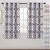 imageHVERSAILTEX Blackout Curtains Printed Design 84 Inch Length 2 Panels Set Thermal Insulated Curtains for Bedroom Living Room Geometric Modern Grommet Window Drapes  Taupe and BrownBrown  Gray