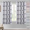 imageHVERSAILTEX Blackout Curtains Printed Design 84 Inch Length 2 Panels Set Thermal Insulated Curtains for Bedroom Living Room Geometric Modern Grommet Window Drapes  Taupe and BrownDark Denim  Gray