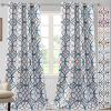 imageHVERSAILTEX Blackout Curtains Printed Design 84 Inch Length 2 Panels Set Thermal Insulated Curtains for Bedroom Living Room Geometric Modern Grommet Window Drapes  Taupe and BrownTeal  Taupe