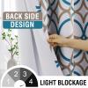 imageHVERSAILTEX Blackout Curtains Printed Design 84 Inch Length 2 Panels Set Thermal Insulated Curtains for Bedroom Living Room Geometric Modern Grommet Window Drapes  Taupe and BrownTeal  Taupe