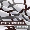 imageHVERSAILTEX Blackout Curtains Printed Design 84 Inch Length 2 Panels Set Thermal Insulated Curtains for Bedroom Living Room Geometric Modern Grommet Window Drapes  Taupe and BrownBrown  Gray