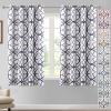 imageHVERSAILTEX Blackout Curtains Printed Design 84 Inch Length 2 Panels Set Thermal Insulated Curtains for Bedroom Living Room Geometric Modern Grommet Window Drapes  Taupe and BrownDark Denim  Gray