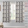 imageHVERSAILTEX Blackout Curtains Printed Design 84 Inch Length 2 Panels Set Thermal Insulated Curtains for Bedroom Living Room Geometric Modern Grommet Window Drapes  Taupe and BrownNavy  Gray