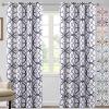 imageHVERSAILTEX Blackout Curtains Printed Design 84 Inch Length 2 Panels Set Thermal Insulated Curtains for Bedroom Living Room Geometric Modern Grommet Window Drapes  Taupe and BrownDark Denim  Gray