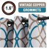 imageHVERSAILTEX Blackout Curtains Printed Design 84 Inch Length 2 Panels Set Thermal Insulated Curtains for Bedroom Living Room Geometric Modern Grommet Window Drapes  Taupe and BrownTeal  Taupe