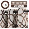 imageHVERSAILTEX Blackout Curtains Printed Design 84 Inch Length 2 Panels Set Thermal Insulated Curtains for Bedroom Living Room Geometric Modern Grommet Window Drapes  Taupe and BrownBrown  Taupe