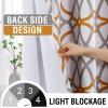 imageHVERSAILTEX Blackout Curtains Printed Design 84 Inch Length 2 Panels Set Thermal Insulated Curtains for Bedroom Living Room Geometric Modern Grommet Window Drapes  Taupe and BrownMustard  Gray
