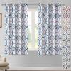 imageHVERSAILTEX Blackout Curtains Printed Design 84 Inch Length 2 Panels Set Thermal Insulated Curtains for Bedroom Living Room Geometric Modern Grommet Window Drapes  Taupe and BrownTeal  Taupe