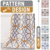 imageHVERSAILTEX Blackout Curtains Printed Design 84 Inch Length 2 Panels Set Thermal Insulated Curtains for Bedroom Living Room Geometric Modern Grommet Window Drapes  Taupe and BrownMustard  Gray