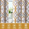 imageHVERSAILTEX Blackout Curtains Printed Design 84 Inch Length 2 Panels Set Thermal Insulated Curtains for Bedroom Living Room Geometric Modern Grommet Window Drapes  Taupe and BrownMustard  Gray