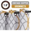 imageHVERSAILTEX Blackout Curtains Printed Design 84 Inch Length 2 Panels Set Thermal Insulated Curtains for Bedroom Living Room Geometric Modern Grommet Window Drapes  Taupe and BrownMustard  Gray