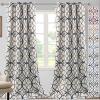 imageHVERSAILTEX Blackout Curtains Printed Design 84 Inch Length 2 Panels Set Thermal Insulated Curtains for Bedroom Living Room Geometric Modern Grommet Window Drapes  Taupe and BrownNavy  Gray