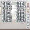 imageHVERSAILTEX Blackout Curtains Printed Design 84 Inch Length 2 Panels Set Thermal Insulated Curtains for Bedroom Living Room Geometric Modern Grommet Window Drapes  Taupe and BrownIvy  Gray