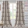 imageHVERSAILTEX Blackout Curtains Printed Design 84 Inch Length 2 Panels Set Thermal Insulated Curtains for Bedroom Living Room Geometric Modern Grommet Window Drapes  Taupe and BrownBrown  Taupe