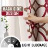 imageHVERSAILTEX Blackout Curtains Printed Design 84 Inch Length 2 Panels Set Thermal Insulated Curtains for Bedroom Living Room Geometric Modern Grommet Window Drapes  Taupe and BrownRed  Taupe