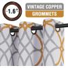 imageHVERSAILTEX Blackout Curtains Printed Design 84 Inch Length 2 Panels Set Thermal Insulated Curtains for Bedroom Living Room Geometric Modern Grommet Window Drapes  Taupe and BrownMustard  Gray