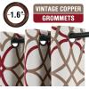 imageHVERSAILTEX Blackout Curtains Printed Design 84 Inch Length 2 Panels Set Thermal Insulated Curtains for Bedroom Living Room Geometric Modern Grommet Window Drapes  Taupe and BrownRed  Taupe