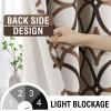 imageHVERSAILTEX Blackout Curtains Printed Design 84 Inch Length 2 Panels Set Thermal Insulated Curtains for Bedroom Living Room Geometric Modern Grommet Window Drapes  Taupe and BrownBrown  Taupe